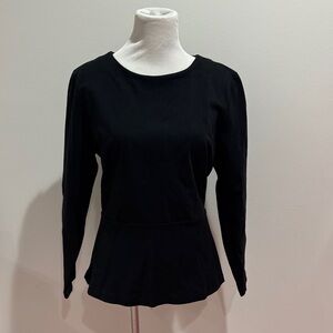 J. Crew Elegant Black Long Sleeve Blouse